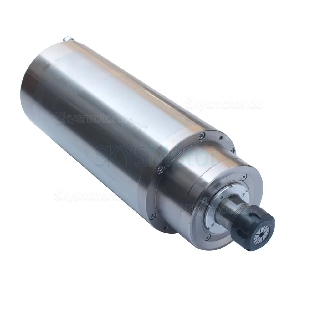 4,5kW 380V Wassergek&uuml;hlter Spindelmotor Satz JDG-125S.4.5 + H100-5.5S2/T4-1A mit Frequenzumrichter + Wasserpumpe + 13 ER25 Spannzangen + Halterung